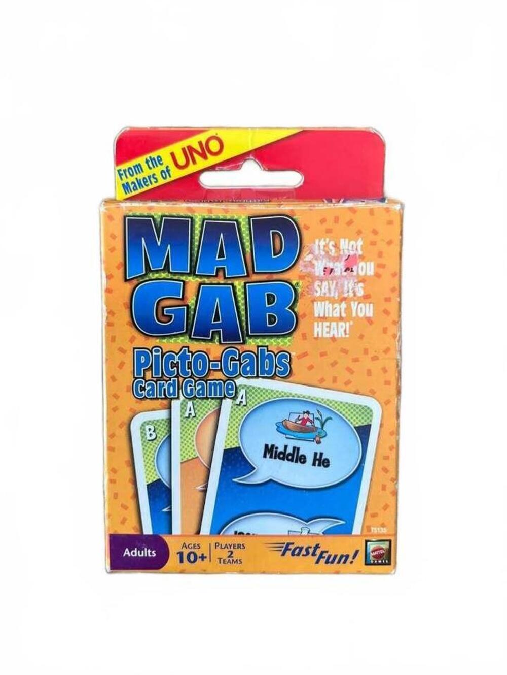 Mattel Mad Gab Picto-Gabs Card Game T5135
